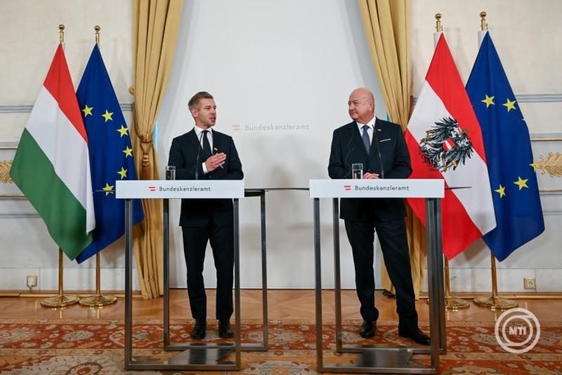 Magyar Péter és Christian Stocker osztrák kancellár