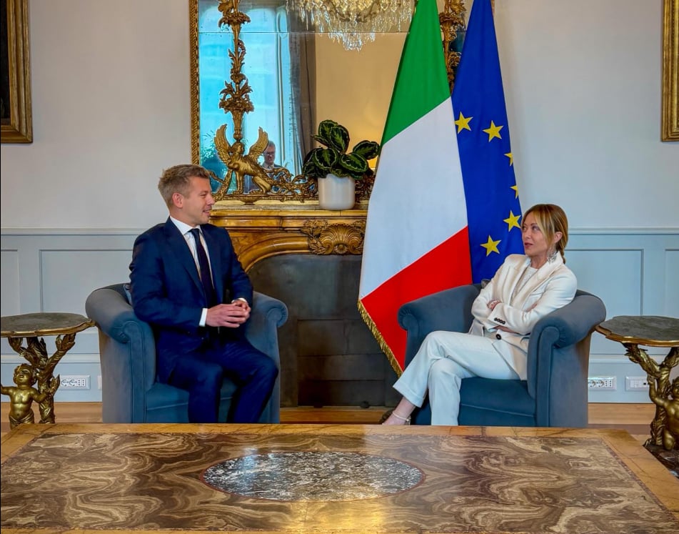 Magyar Péter találkozott Giorgia Meloni olasz miniszterelnökkel