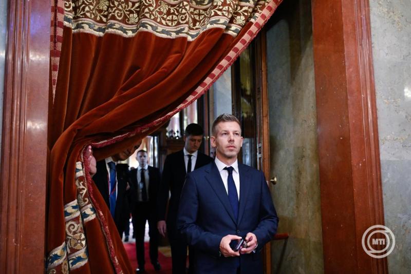 Magyar Péter az Országházban